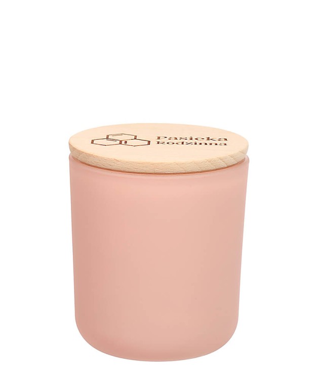 Świeca z wosku pszczelego 270ml Pudrowy róż PR.jpg