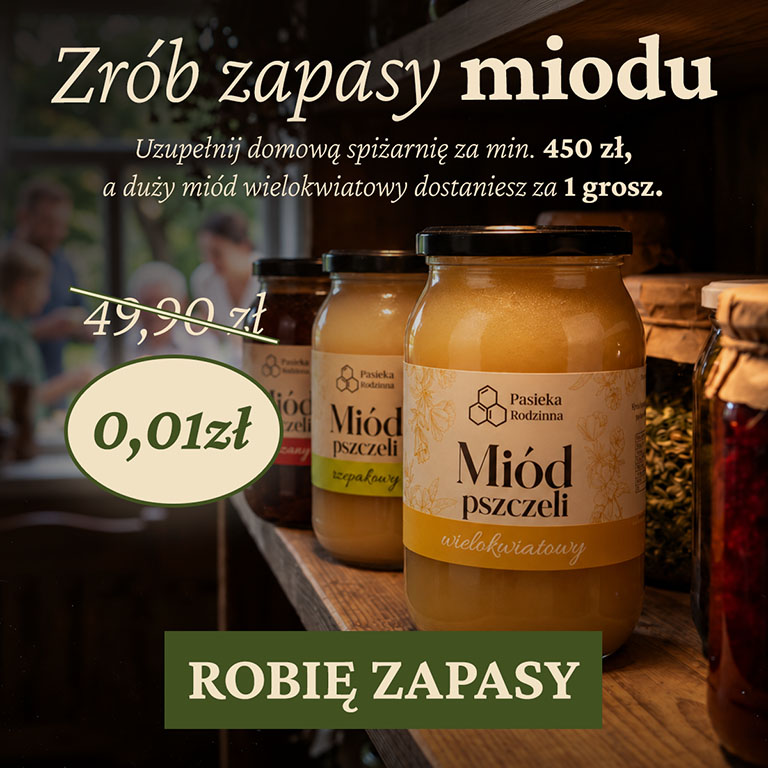 Miód wielokwiatowy za 1 grosz przy zakupach od 450 zł 