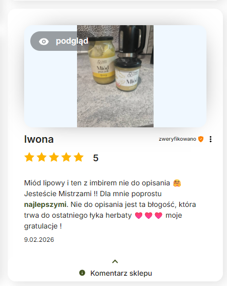 Opinia naszego klienta Pasieka Rodzinna
