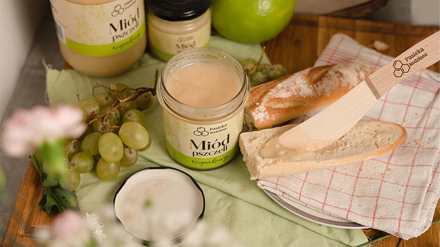 Polski Miód rzepakowy Pasieka Rodzinna
